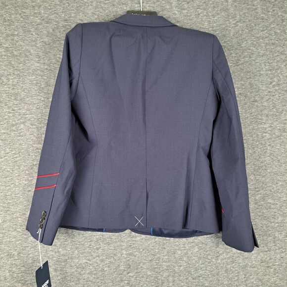 American Airlines Lands End Women’s Size 4 Navy Blue Blazer Wool Blend NEW NWT - Picture 2 of 13